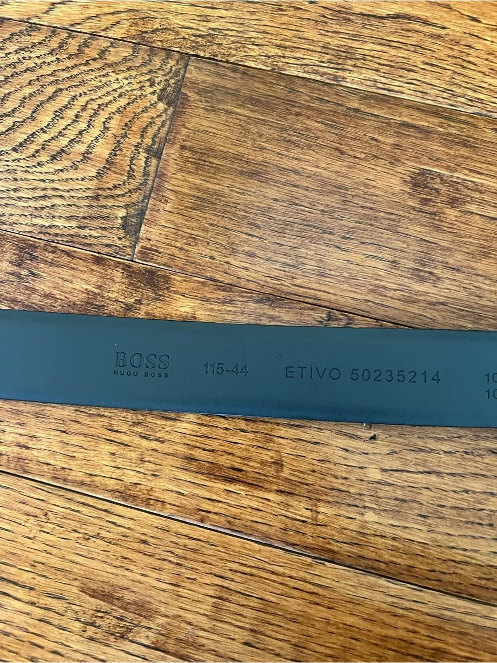 Hugo Boss Belt Men’s 100% Leather with Silver-Tone Buckle Black Size 44/115